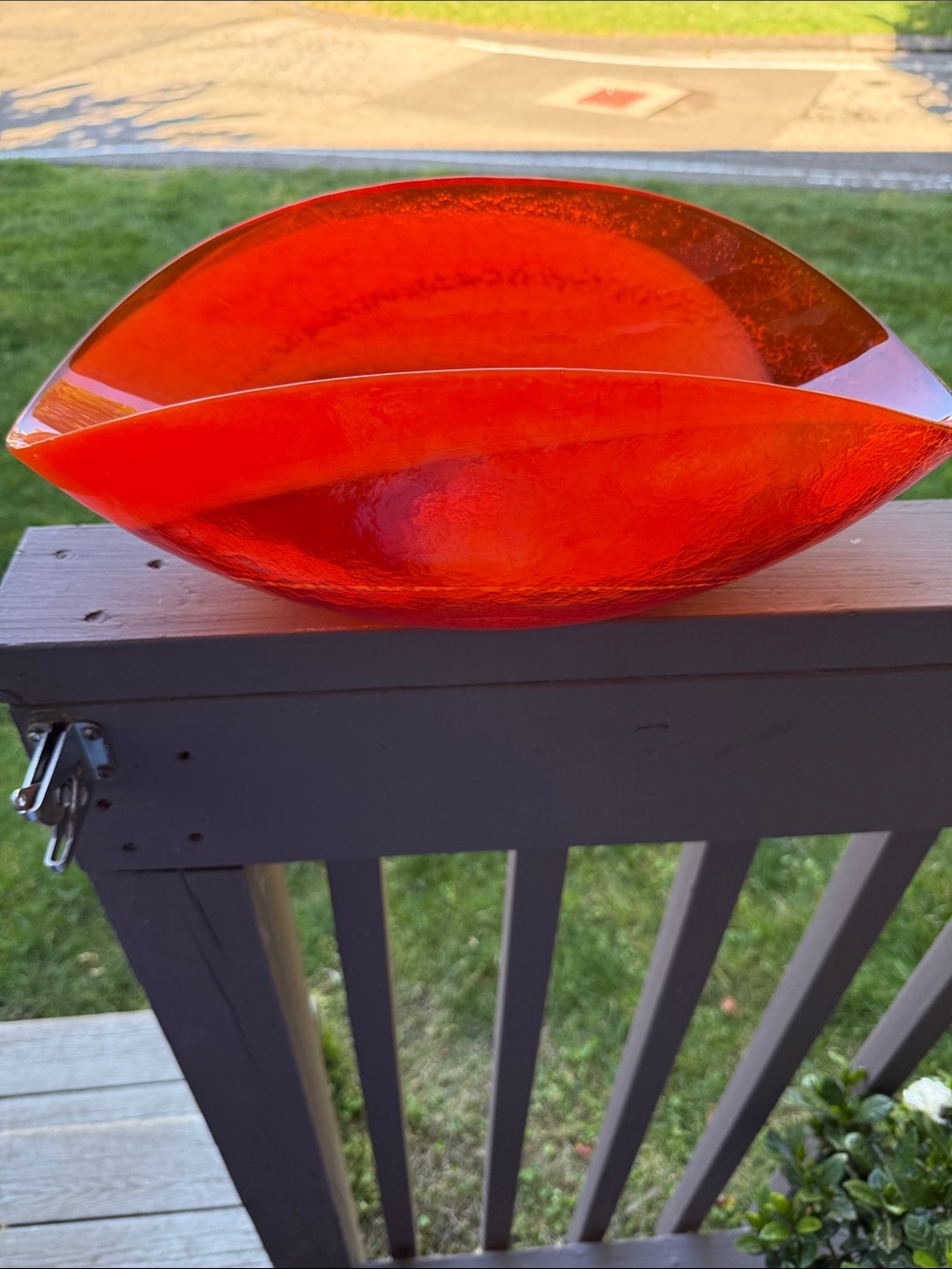 Murano textured glass bowl